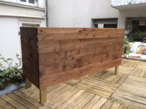 les jardiniers à vélo paris ile de france aménagement entretien terrasse jardin bac bois meleze resistant